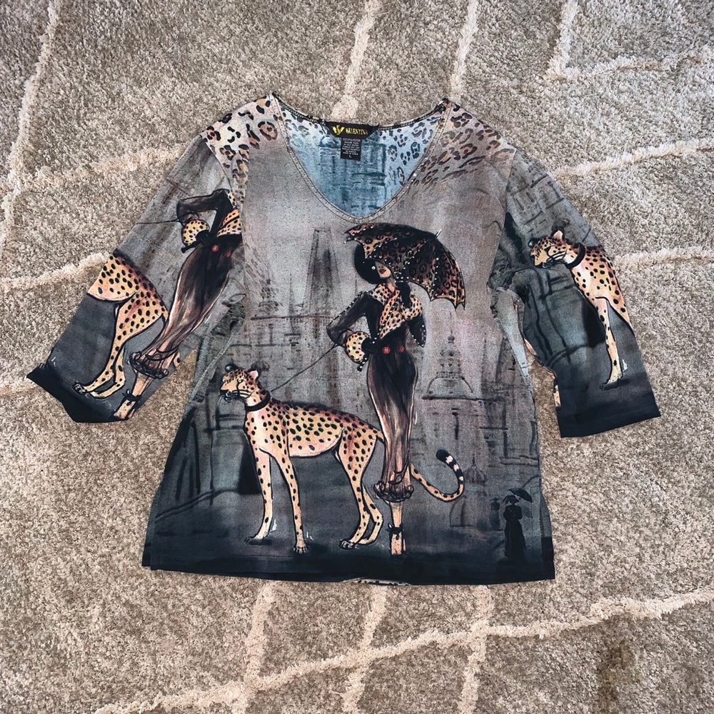 Valentina Lady and Leopard Print shirt